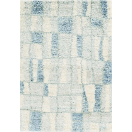 Homeroots 3 ft. 9 in. x 5 ft. 11 in. Polypropylene Ivory & Blue Area Rug 353908